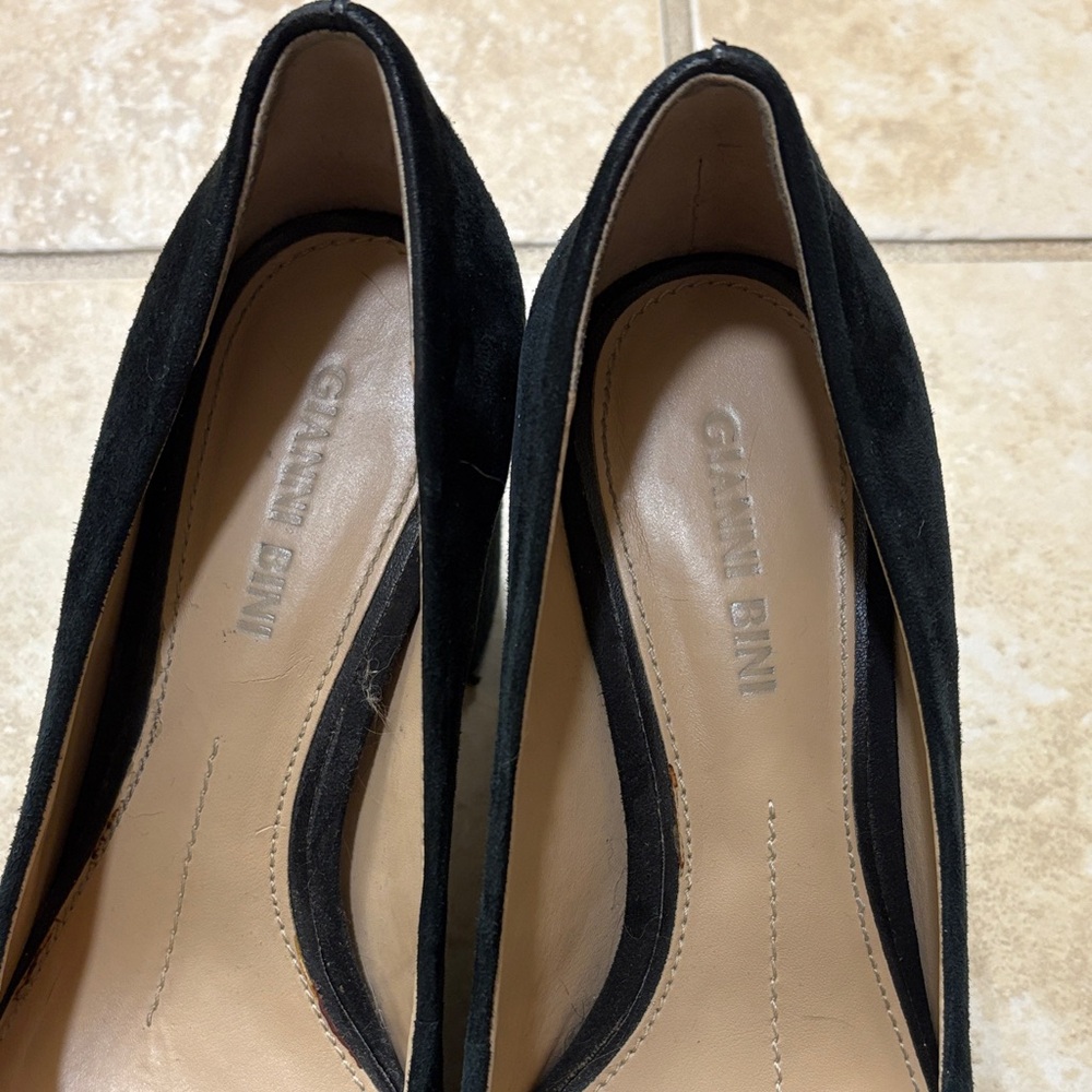 Gianni Bini Black Suede Heels - Picture 2 of 5